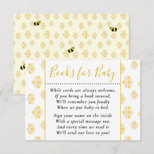 Schattigee Yellow Bee Honeycomb Boeken voor Baby s Informatiekaartje