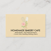 Schattigee Yellow Blush Bloemen Cake Bakkerij Cate Visitekaartje (Voorkant)