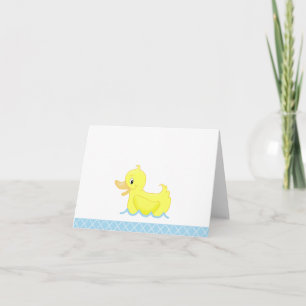 Schattigee Yellow Duck Gepersonaliseerd Note Kaart
