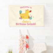 Schattigee Yellow Duck Verjaardagsfeestbanner Spandoek (Insitu)