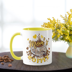 Schattigee Yellow Funny Moms Day wordt beter met k Mok