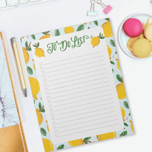 Schattigee Yellow Lemon To Do List Checklist Ingel Notitieblok