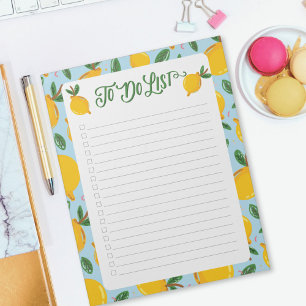 Schattigee Yellow Lemon To Do List Checklist Ingel Notitieblok