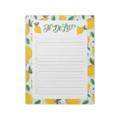 Schattigee Yellow Lemon To Do List Checklist Ingel Notitieblok (Linkerzijde)