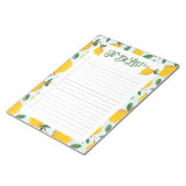 Schattigee Yellow Lemon To Do List Checklist Ingel Notitieblok (Schuin)
