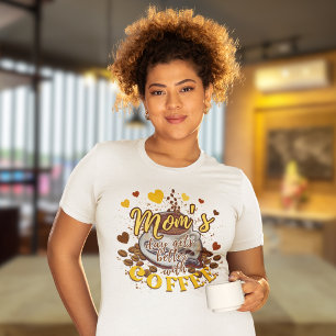 Schattigee Yellow Moms Day wordt beter met Coffee  Tri-Blend Shirt