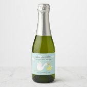 Schattigee Yellow Stork Bundle Pop IT Mini Sparkling Wijnetiket (Voorkant)