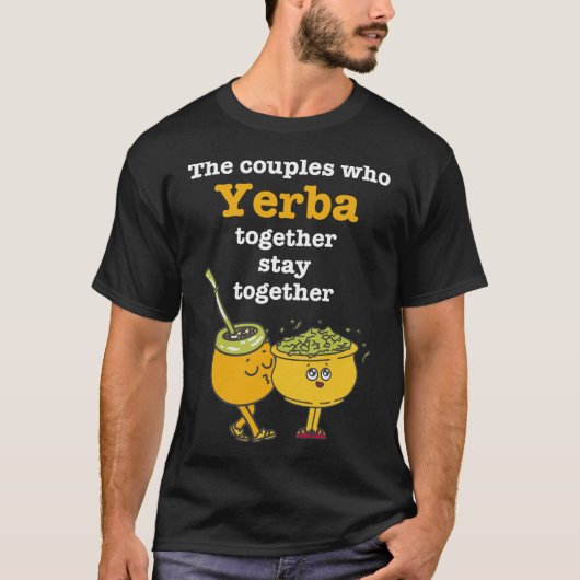 Schattigee YERBA MATÉ Koppels T-shirt (Voorkant)