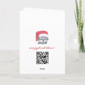 Schattigee Yorkie Dog Christmas Kaart (Achterkant)