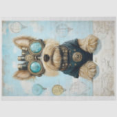 Schattigee Yorkie Dog, Hete Luchtballonnen K4 Deco Tissuepapier (Voorkant)