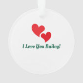 Schattigee Yorkie Dog Pine Tree Waterverf Kerst Ornament (achterkant)