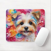 Schattigee Yorkie Kleurrijke Mousepad Muismat (Met muis)