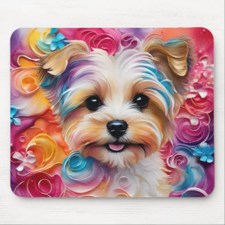 Schattigee Yorkie Kleurrijke Mousepad Muismat