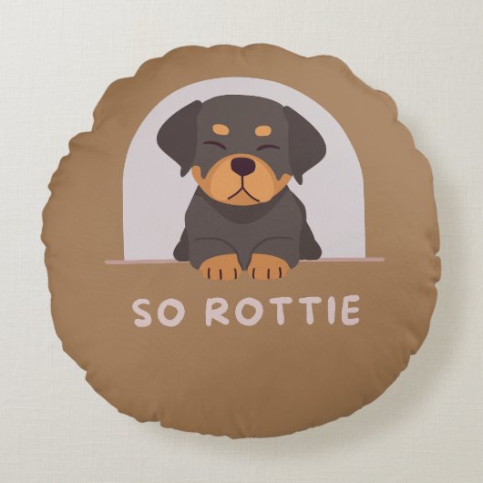 Schattigee Yorkshire Terriër Hond Dieren Lov Rond Kussen (Voorkant)