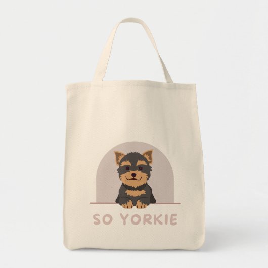 Schattigee Yorkshire Terriër Hond Dieren Lov Tote Bag (Voorkant)