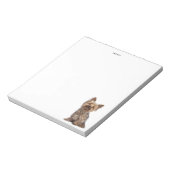 Schattigee Yorkshire Terriër Hond Gepersonaliseerd Notitieblok (Linkerzijde)