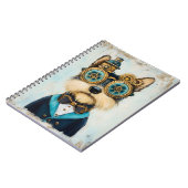 Schattigee Yorkshire Terriër Hond in Goggles K3 Ni Notitieboek (Linkerzijde)