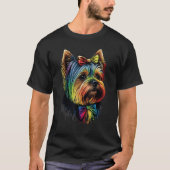 Schattigee Yorkshire Terriër Hond op Yorkshire Ter T-shirt (Voorkant)