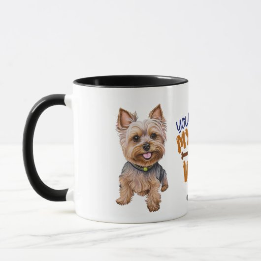 Schattigee Yorkshire Terrier Je maakt mijn staart  Mok (Links)
