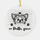 Schattigee Yorkshire Terrier No Fluffs Gezien Meme Keramisch Ornament (Voorkant)