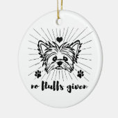 Schattigee Yorkshire Terrier No Fluffs Gezien Meme Keramisch Ornament (Links)