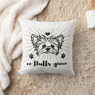 Schattigee Yorkshire Terrier No Fluffs Gezien Meme Kussen