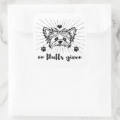 Schattigee Yorkshire Terrier No Fluffs Gezien Meme Vierkante Sticker (Tas)