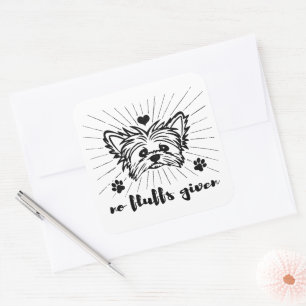 Schattigee Yorkshire Terrier No Fluffs Gezien Meme Vierkante Sticker