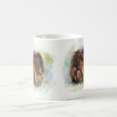 Schattigee Yorkshire terrier puppy dog digitale ku Koffiemok (Center)