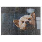 Schattigee Yorkshire Terrier Puppy Dog Snijplank (Voorkant)