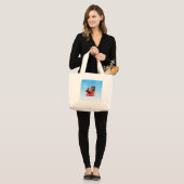 Schattigee Yorkshire Terrier Vrolijk kerstfeest Grote Tote Bag (Voorkant (model))