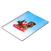 Schattigee Yorkshire Terrier Vrolijk kerstfeest Notitieboek (Linkerzijde)