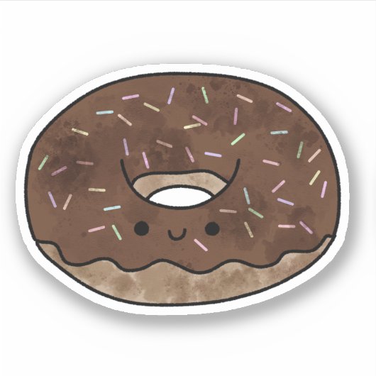 Schattigee yummy donut sticker (Voorkant)