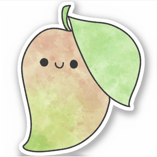 Schattigee yummy mango sticker (Voorkant)