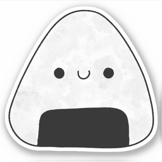 Schattigee yummy onigiri sticker (Voorkant)