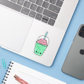 Schattigee yummy shake sticker (Laptop met iPhone)