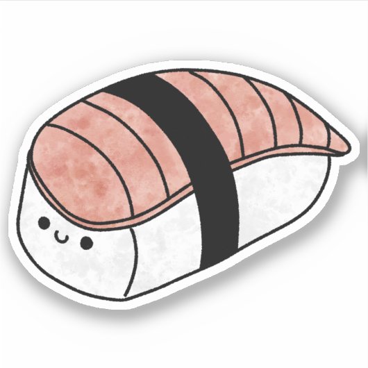 Schattigee yummy sushi sticker (Voorkant)