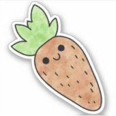 Schattigee yummy wortel sticker (Voorkant)