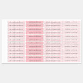 Schattigee Zachte Roze Gingham Kinder Waterdichte  Labels (Vel)