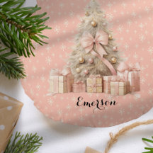 Schattigee Zachte Roze Kerstboom met aangepaste na