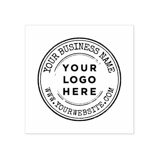 Schattigee zakelijke Logo Rubberstempel (Afrduk)