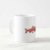 Schattigee zalmvis koffiemok (Voorkant links)