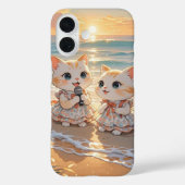 Schattigee zangkatten bij Sunset Beach iPhone Case (Achterkant)