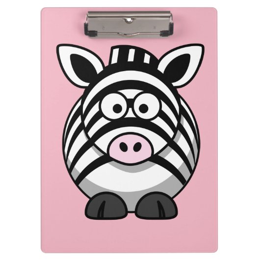 Schattigee Zebra aanpassen Klembord (Voorkant)