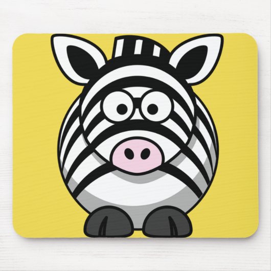Schattigee Zebra aanpassen Muismat (Voorkant)