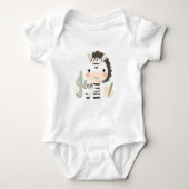 Schattigee Zebra Baby Jersey Bodysuit (Voorkant)