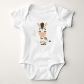 Schattigee Zebra Baby Jersey Bodysuit (Voorkant)