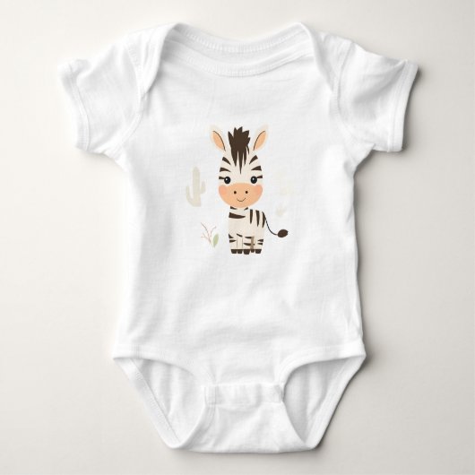 Schattigee Zebra Baby Jersey Bodysuit (Voorkant)