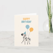 Schattigee zebra-ballonnen kaart (Voorkant)