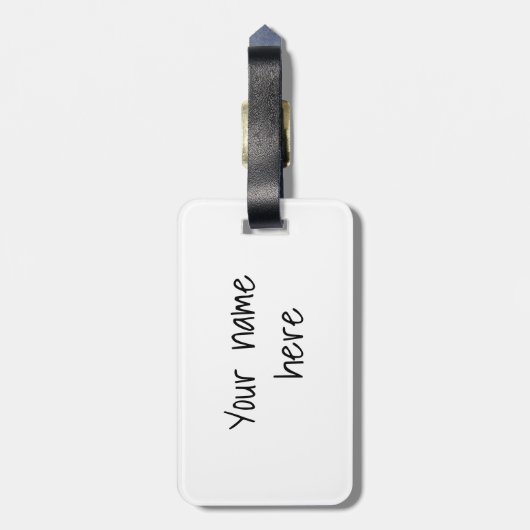 Schattigee zebra giraffe tijger oerwoud thema bagagelabel (Achterkant verticaal)